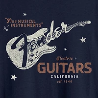 Novelty Fender\N Mens Crew Neck Short Sleeve Regular Fit Graphic T-Shirt