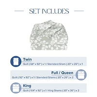 Awesome Home™ Leaves Jacquard 3-pc. Reversible Quilt Set