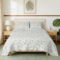 Awesome Home™ Leaves Jacquard 3-pc. Reversible Quilt Set