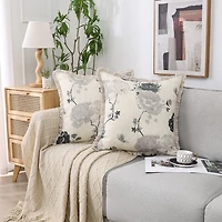 Regal Home Print Linen Poly Blend 20x20 Square Throw Pillow