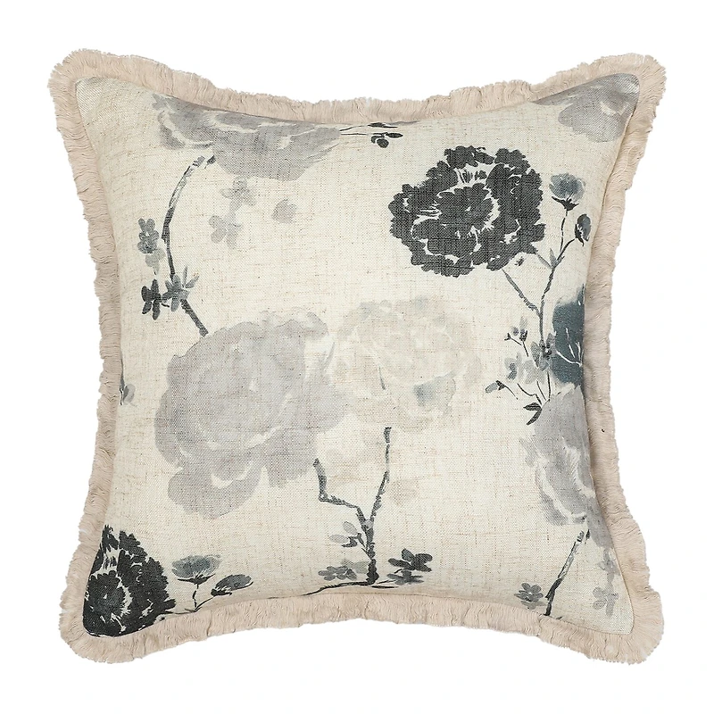 Regal Home Print Linen Poly Blend 20x20 Square Throw Pillow