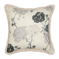 Regal Home Print Linen Poly Blend 20x20 Square Throw Pillow