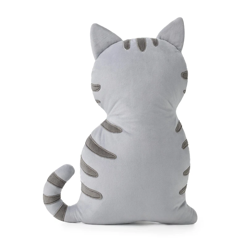 Novelty Gray Cat Throw Pillow