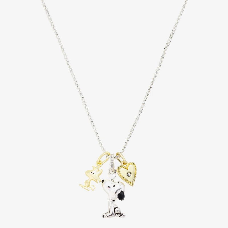 Womens 10K Gold Over Brass Pure Silver Over Brass 18 Inch Cable Chain Necklace