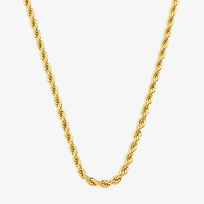 J.P. Army Mens 14K Gold Over Brass 24 Inch Rope Chain Necklace