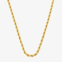 J.P. Army Mens 14K Gold Over Brass 24 Inch Rope Chain Necklace