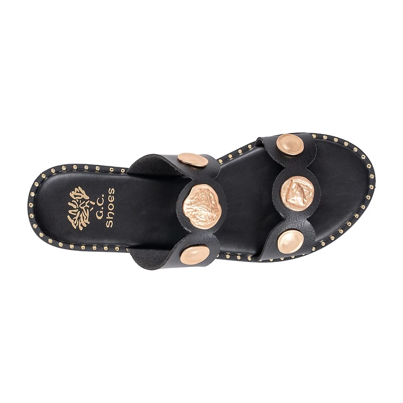 GC Shoes Womens Nolah Multi-Disc Accent Flat Sandals