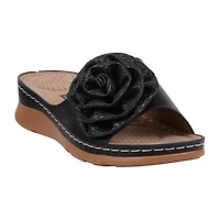 GC Shoes Womens Honey Floral Wedge Sandals