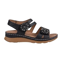 GC Shoes Womens Cadance Floral Wedge Sandals