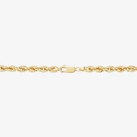 Mens 10K Gold 24 Inch Rope Chain Necklace