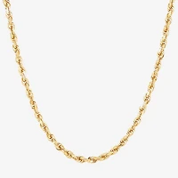 Mens 10K Gold 22 Inch Rope Chain Necklace