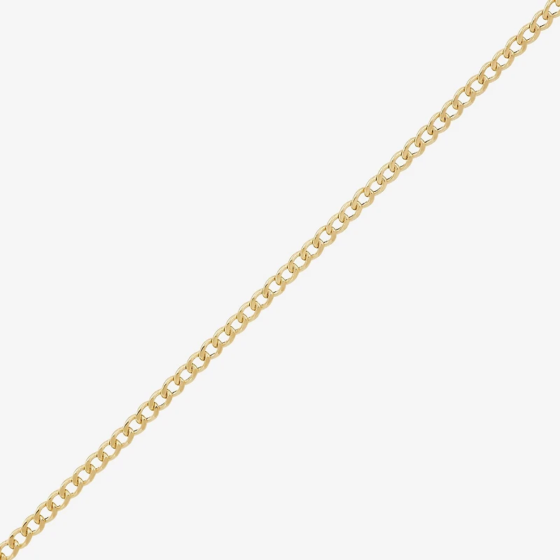 Made in Italy Womens 10K Gold 18 Inch Curb Chain Necklace
