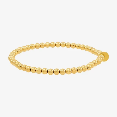 Gold Addiction Womens 10K Gold Beaded Bracelet