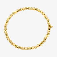 Gold Addiction Womens 10K Gold Beaded Bracelet