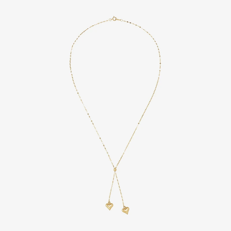 Gold Addiction Lariat Style Womens 14K Gold 18 Inch Y Necklace
