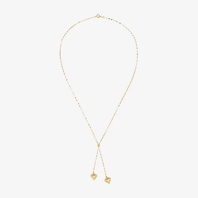 Gold Addiction Lariat Style Womens 14K Gold 18 Inch Y Necklace
