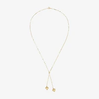 Gold Addiction Lariat Style Womens 14K Gold 18 Inch Y Necklace