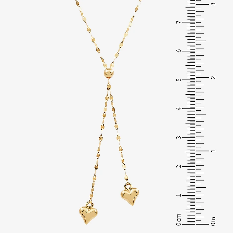 Gold Addiction Lariat Style Womens 14K Gold 18 Inch Y Necklace