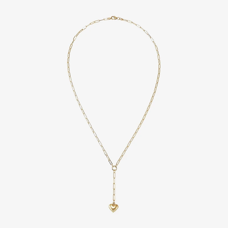 Gold Addiction Lariat Style Womens 10K Gold 18 Inch Y Necklace