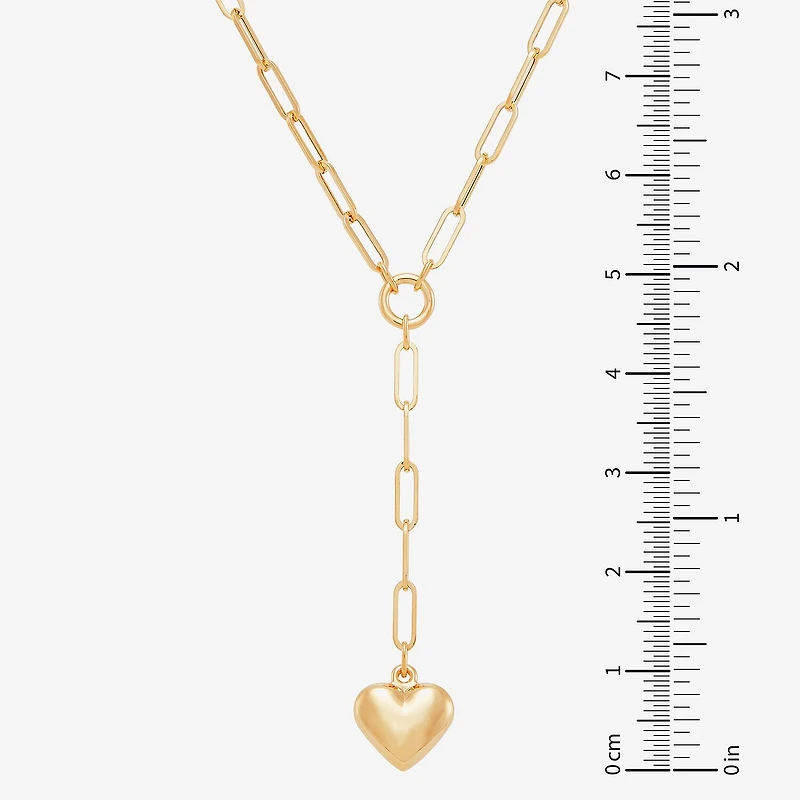 Gold Addiction Lariat Style Womens 10K Gold 18 Inch Y Necklace