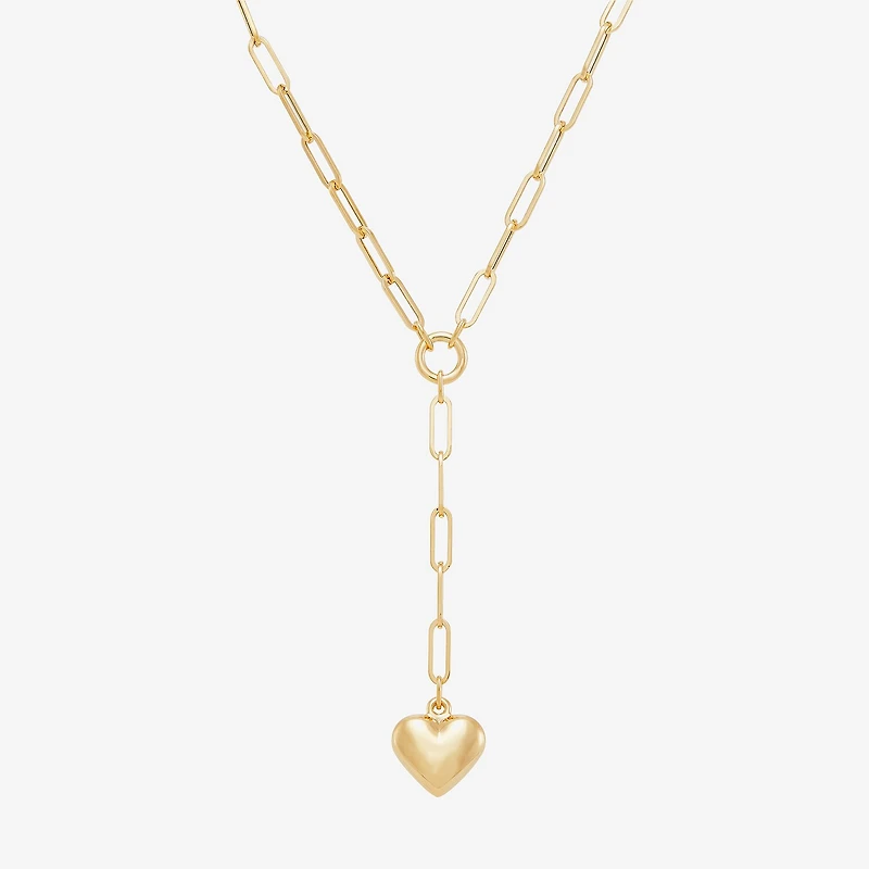 Gold Addiction Lariat Style Womens 10K Gold 18 Inch Y Necklace