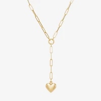 Gold Addiction Lariat Style Womens 10K Gold 18 Inch Y Necklace