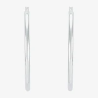 Silver Addiction Womens Sterling Silver Hoop Earrings
