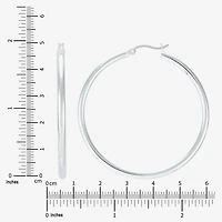 Silver Addiction Womens Sterling Silver Hoop Earrings