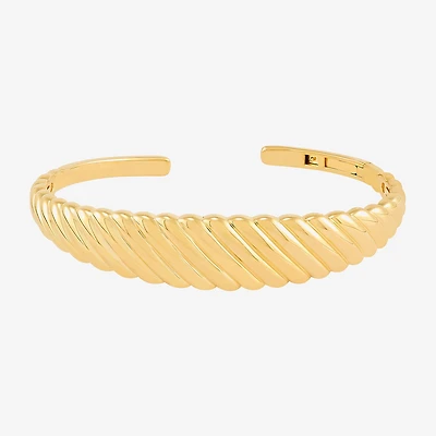 Silver Addiction Womens 14K Gold Over Silver Cuff Bracelet