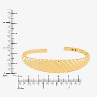Silver Addiction Womens 14K Gold Over Silver Cuff Bracelet
