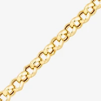 Silver Addiction Womens 14K Gold Over Silver Heart Charm Bracelet