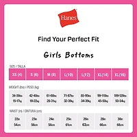 Hanes Ultimate Pure Comfort Organic Cotton Little & Big Kid Girls 8 Pack Brief Panty Guocb8