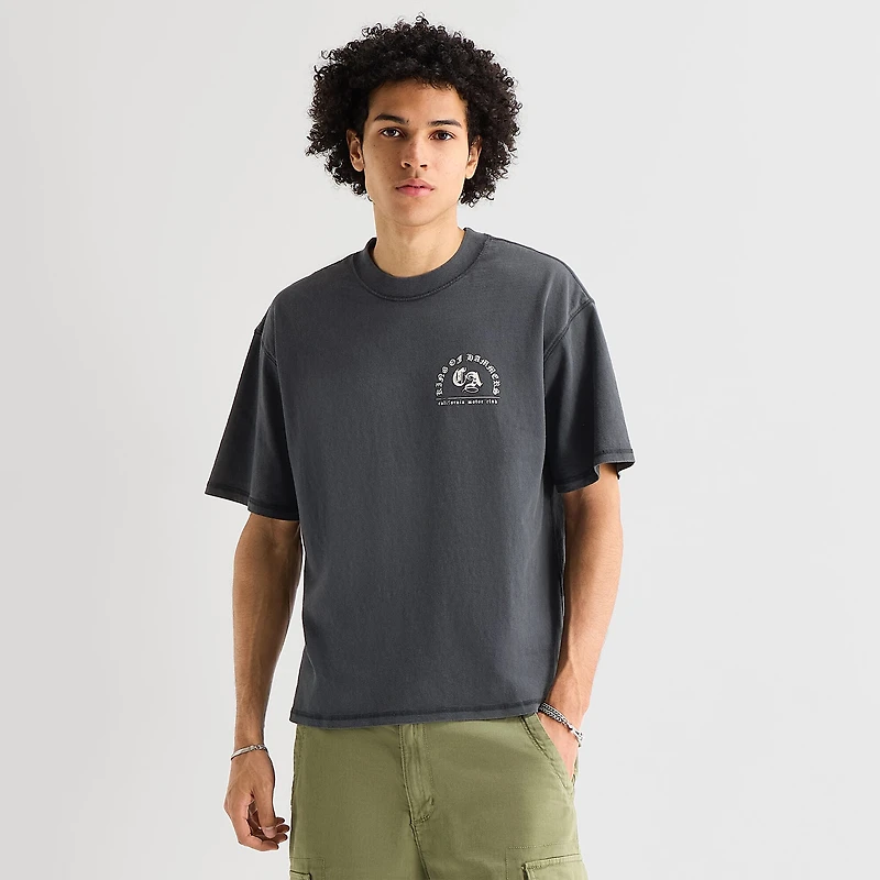 Arizona Mens Crew Neck Short Sleeve Boxy Fit Graphic T-Shirt