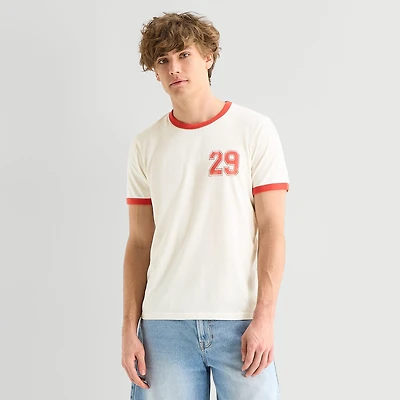 Arizona Mens Crew Neck Short Sleeve Slim Fit Graphic T-Shirt