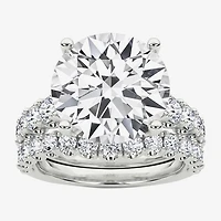 Grown Gorgeous (F / Vs2) Womens 5/ Ct. T.W. Lab White Diamond 14K Gold Round Side Stone Bridal Set