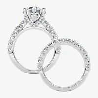 Grown Gorgeous (F / Vs2) Womens 1/ Ct. T.W. Lab White Diamond 14K Gold Round Side Stone Bridal Set