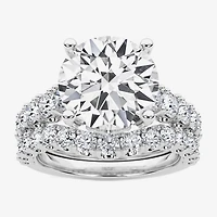 Grown Gorgeous (F / Vs2) Womens 1/ Ct. T.W. Lab White Diamond 14K Gold Round Side Stone Bridal Set
