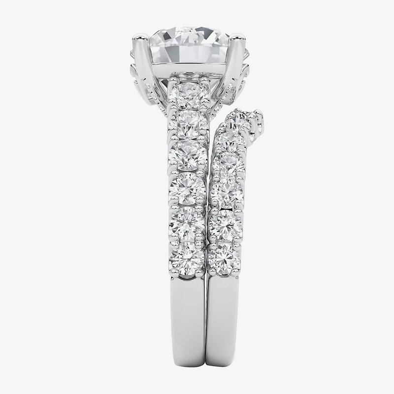 Grown Gorgeous (F / Vs2) Womens 1/ Ct. T.W. Lab White Diamond 14K Gold Round Side Stone Bridal Set