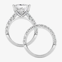 Grown Gorgeous (F / Vs2) Womens 7 1/5 Ct. T.W. Lab White Diamond 14K Gold Side Stone Bridal Set