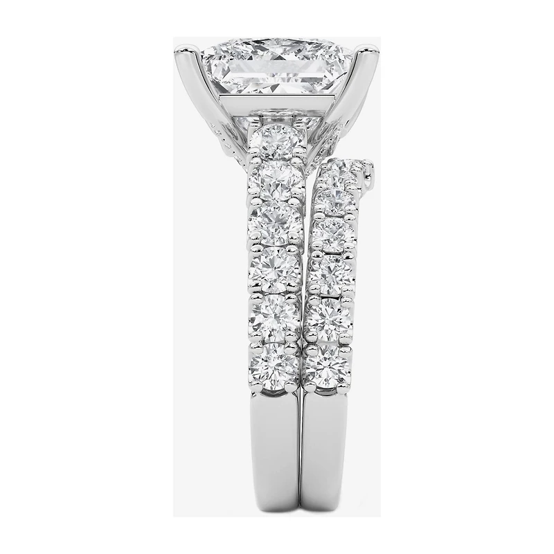 Grown Gorgeous (F / Vs2) Womens 7 1/5 Ct. T.W. Lab White Diamond 14K Gold Side Stone Bridal Set