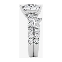 Grown Gorgeous (F / Vs2) Womens 7 1/5 Ct. T.W. Lab White Diamond 14K Gold Side Stone Bridal Set