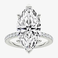 Grown Gorgeous (F / Vs2) Womens 4 CT. T.W. Lab White Diamond 14K Gold Marquise Side Stone Engagement Ring