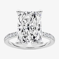 Grown Gorgeous (F / Vs2) Womens CT. T.W. Lab White Diamond 14K Gold Rectangular Side Stone Engagement Ring