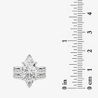 Grown Gorgeous (F / Vs2) Womens 1/ Ct. T.W. Lab White Diamond 14K Gold Marquise Side Stone Bridal Set