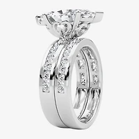 Grown Gorgeous (F / Vs2) Womens 1/ Ct. T.W. Lab White Diamond 14K Gold Marquise Side Stone Bridal Set