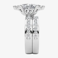 Grown Gorgeous (F / Vs2) Womens 1/ Ct. T.W. Lab White Diamond 14K Gold Marquise Side Stone Bridal Set