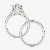 Grown Gorgeous (F / Vs2) Womens / Ct. T.W. Lab White Diamond 14K Gold Marquise Side Stone Bridal Set