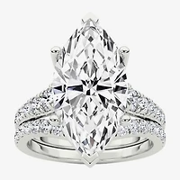 Grown Gorgeous (F / Vs2) Womens / Ct. T.W. Lab White Diamond 14K Gold Marquise Side Stone Bridal Set
