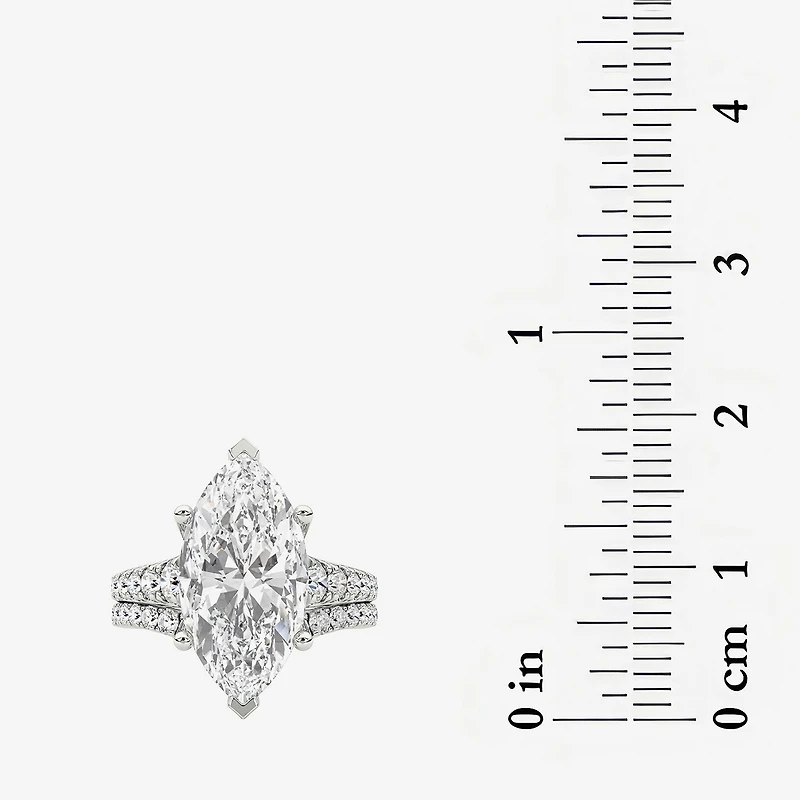 Grown Gorgeous (F / Vs2) Womens / Ct. T.W. Lab White Diamond 14K Gold Marquise Side Stone Bridal Set