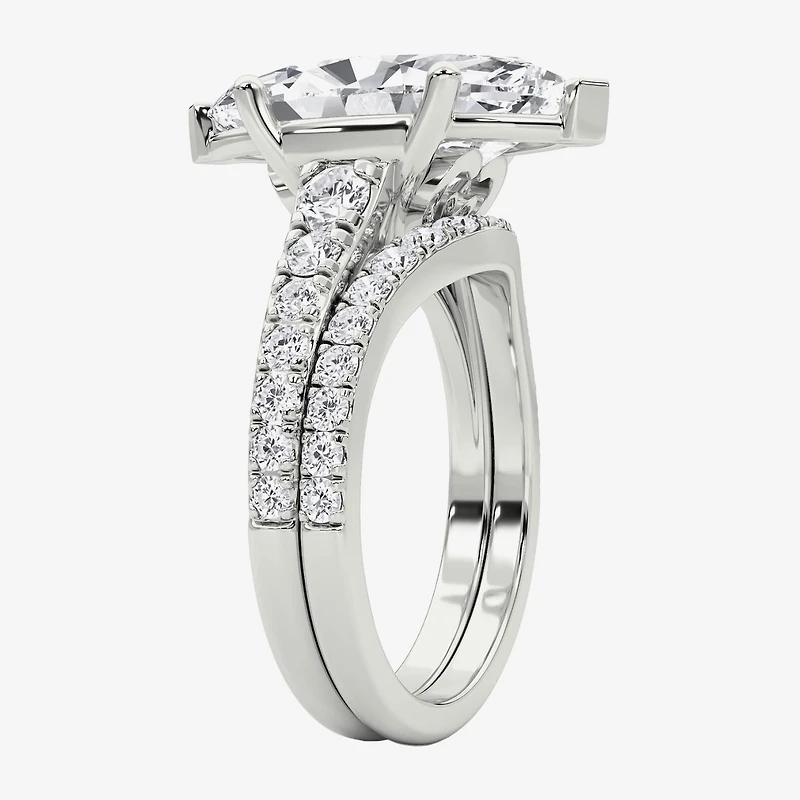 Grown Gorgeous (F / Vs2) Womens / Ct. T.W. Lab White Diamond 14K Gold Marquise Side Stone Bridal Set